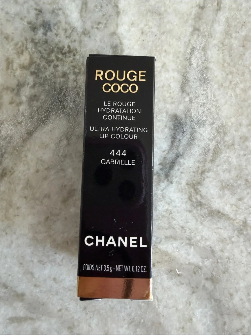 NEW CHANEL Rouge Coco Ultra Hydrating Lip Colour 444 Gabrielle - red